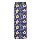 Bouteilles Isothermes Personalized Navy Blue Vintage Floral (Dos)