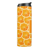 Bouteilles Isothermes Personalized Orange Citrus Monogram  (Tourné sur la gauche)