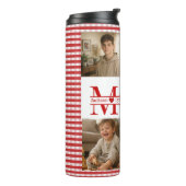 Bouteilles Isothermes Personalized Photo Collage Mom Heart & Kids Name (Tourné sur la gauche)