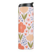 Bouteilles Isothermes Personalized pink nordic cute folk floral pattern (Tourné sur la gauche)