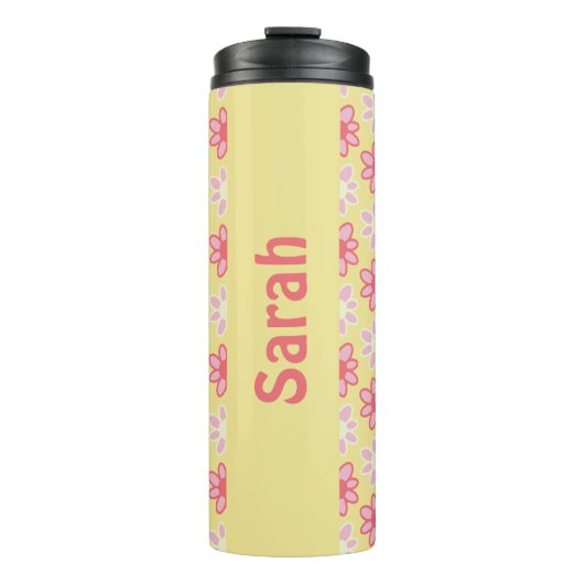 Bouteilles Isothermes Personalized retro flower Thermal Tumbler (Devant)