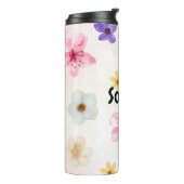 Bouteilles Isothermes Personalized Soft Watercolor Floral (Tourné sur la gauche)