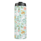 Bouteilles Isothermes Personalized Tea Book Cat Girl Pastel Mint Green  (Devant)