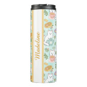 Bouteilles Isothermes Personalized Tea Book Cat Girl Pastel Mint Green  (Dos)