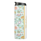 Bouteilles Isothermes Personalized Tea Book Cat Girl Pastel Mint Green  (Tourné sur la droite)