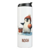 Bouteilles Isothermes Personalized Winter Penguin Basketball Kid (Tourné sur la gauche)
