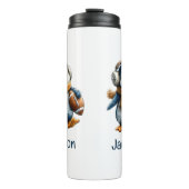 Bouteilles Isothermes Personalized Winter Penguin Football Kid (Devant)