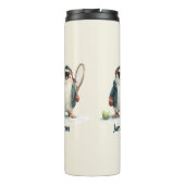 Bouteilles Isothermes Personalized Winter Penguin Tennis Kid (Dos)