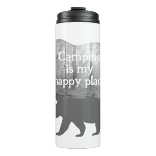 Bouteilles Isothermes Personnalisable "Camping is my happy place"