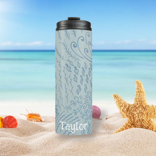 Bouteilles Isothermes Personnalisé | Impression de coquille de récif cor