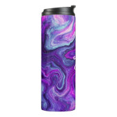 Bouteilles Isothermes Personnalisé violet, bleu, marbre rose Fluid Art (Tourné sur la gauche)