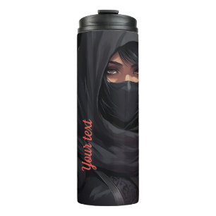 Bouteilles Isothermes Personnalisé Votre Texte Ninja Girl Thermal Tumble