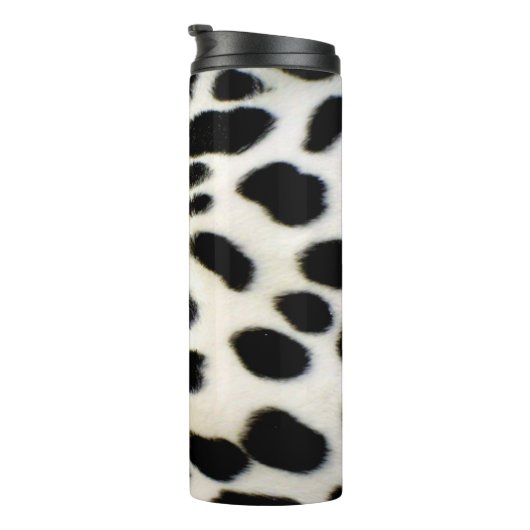 Bouteilles Isothermes Personnaliser de fourrure dalmate en noir et blanc (Tourné sur la droite)
