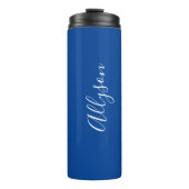Bouteilles Isothermes Personnaliser le nom blanc Script vertical, bleu p (Devant)