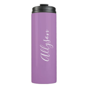 Bouteilles Isothermes Personnaliser le nom blanc Script vertical, Lavand
