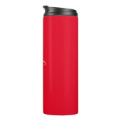 Bouteilles Isothermes Personnaliser le nom blanc Script vertical, rouge (Tourné sur la droite)
