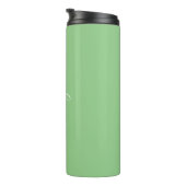 Bouteilles Isothermes Personnaliser le nom blanc Script vertical, Sage (Tourné sur la droite)