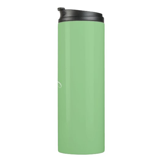 Bouteilles Isothermes Personnaliser le nom blanc Script vertical, Sage (Tourné sur la droite)