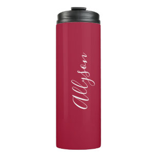 Bouteilles Isothermes Personnaliser le nom vertical, le script blanc, le