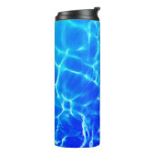 Bouteilles Isothermes Personnaliser le nom vertical White Script, Blue W (Tourné sur la gauche)