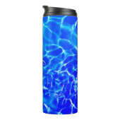 Bouteilles Isothermes Personnaliser le nom vertical White Script, Blue W (Tourné sur la droite)