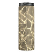 Bouteilles Isothermes Personnaliser le nom vertical White Script, Gold W (Dos)