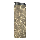 Bouteilles Isothermes Personnaliser le nom vertical White Script, Gold W (Tourné sur la droite)