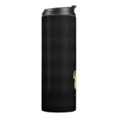 Bouteilles Isothermes Personnaliser Nom M. Faux Gold et Black Stripes (Tourné sur la gauche)