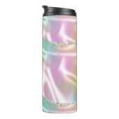 Bouteilles Isothermes Personnaliser Nom Purple Script Vertical Iridescen (Tourné sur la droite)
