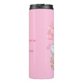 Bouteilles Isothermes Personnalisez | Eléphant rose mignon (Dos)