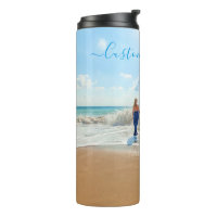 Personnalisez votre photo Tumbler thermique Texte 