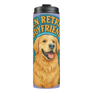 Bouteilles Isothermes Petit Ami Golden Retriever Amusant Rétro Amateur d