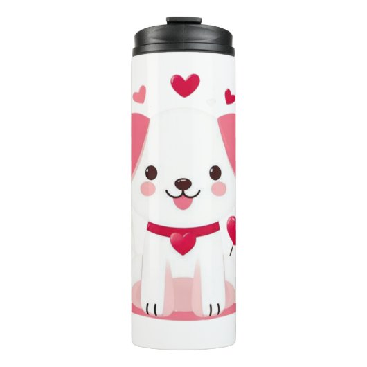 Bouteilles Isothermes Petit chiot de la Saint-Valentin (Devant)