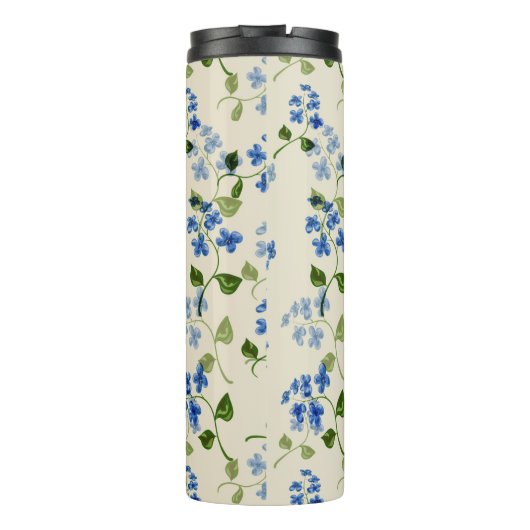 Bouteilles Isothermes Petit flo bleu clair sans couleur (Dos)