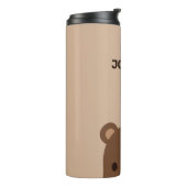 Bouteilles Isothermes Petit ours Brown mignon avec nom personnalisé (Tourné sur la gauche)