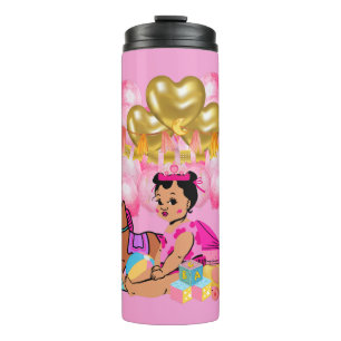 Bouteilles Isothermes Petite fille en rose