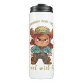 Bouteilles Isothermes Petite Fille Têtu Devoir Avec Elle Mignonne Adorab (Devant)