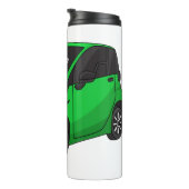 Bouteilles Isothermes Petite voiture verte de taille micro (Tourné sur la droite)