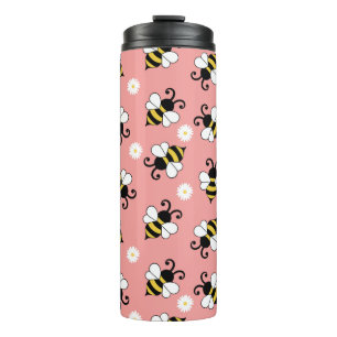 Bouteilles Isothermes Petites abeilles mignonnes et fleurs marguerites m