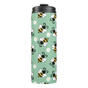 Bouteilles Isothermes Petites abeilles mignonnes et fleurs marguerites m