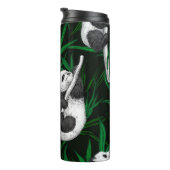 Bouteilles Isothermes Petits panda sur vert foncé (Tourné sur la droite)