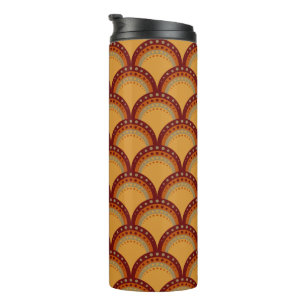Bouteilles Isothermes Pétoncles avec points, Bourgogne, Rouille, Apricot