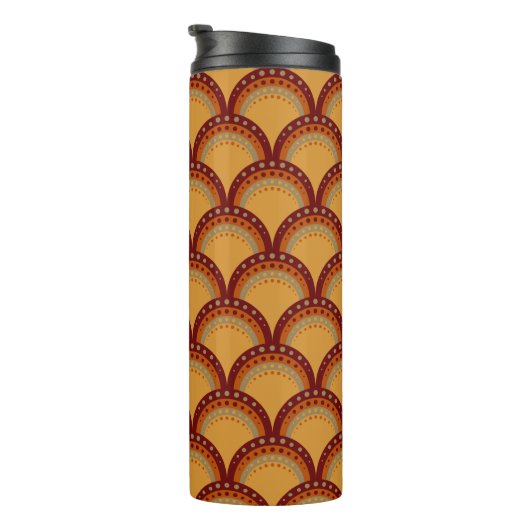 Bouteilles Isothermes Pétoncles avec points, Bourgogne, Rouille, Apricot (Tourné sur la droite)