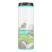 Bouteilles Isothermes Phare 6; Paruline thermique; Cyan (Dos)