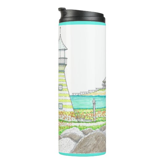 Bouteilles Isothermes Phare 6; Paruline thermique; Cyan (Tourné sur la droite)