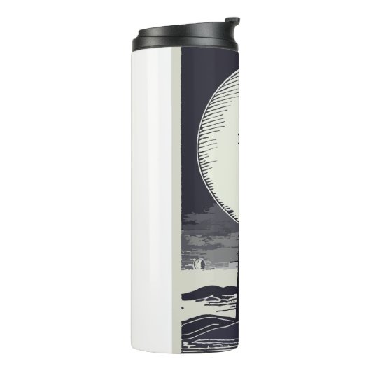 Bouteilles Isothermes Phare d'Ocracoke Lune de Caroline du Nord (Tourné sur la gauche)