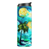 Bouteilles Isothermes Phare Tropical & Palm Trees Impressionniste (Tourné sur la gauche)