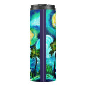 Bouteilles Isothermes Phare Tropical & Palm Trees Impressionniste (Dos)