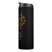 Bouteilles Isothermes Phoenix de cuivre se lève sur noir (Tourné sur la droite)