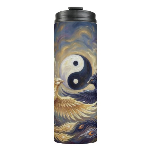 Bouteilles Isothermes Phoenix yin yang (Devant)